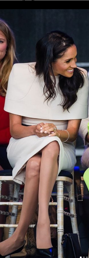 Meghan Markle, wearing a Cartier version of the Tennis Bracelet Meghan Markle, wearing a Cartier version of the Tennis Bracelet